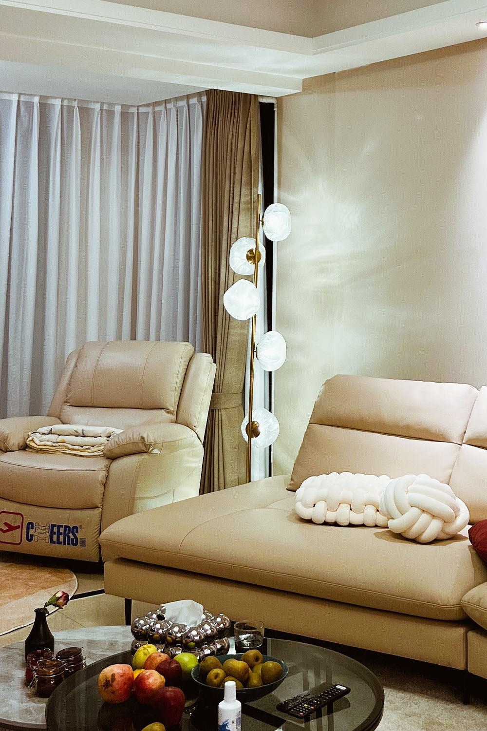 Glass Petals Floor Lamp