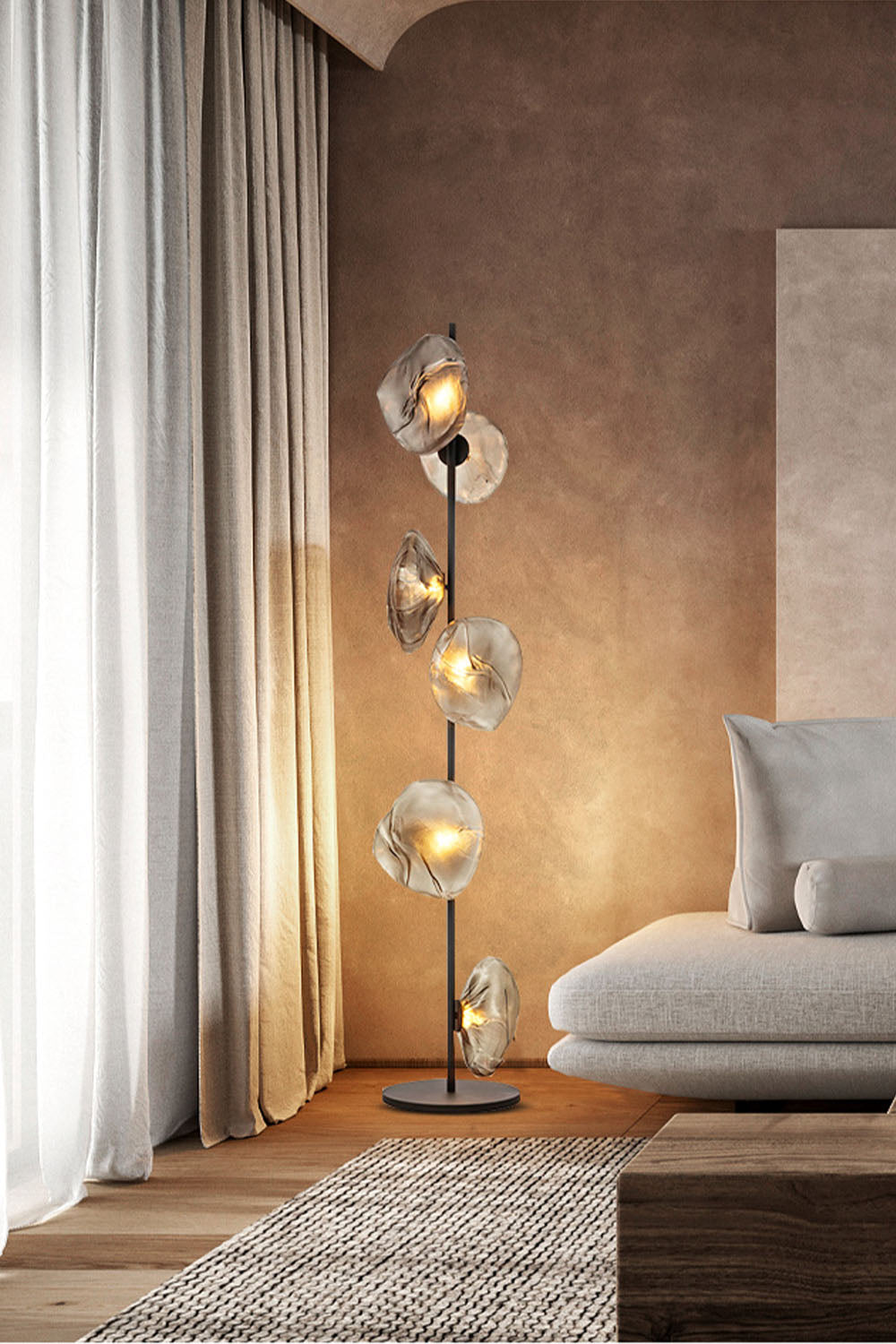 Glass Petals Floor Lamp