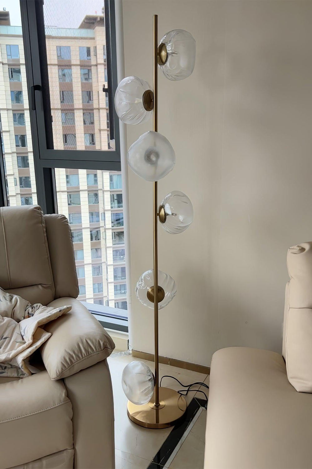 Glass Petals Floor Lamp
