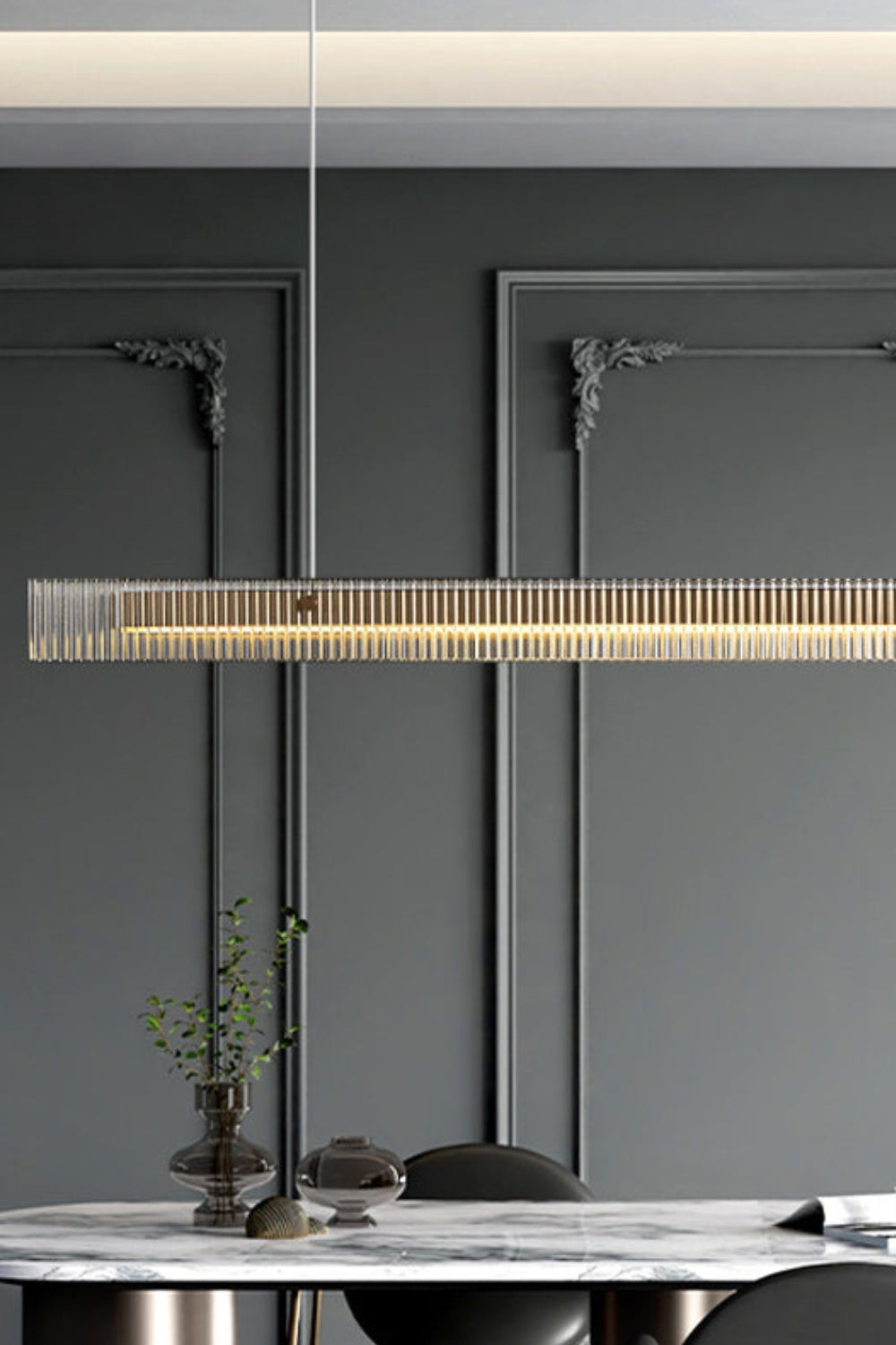 Linear glass chandelier - SamuLighting