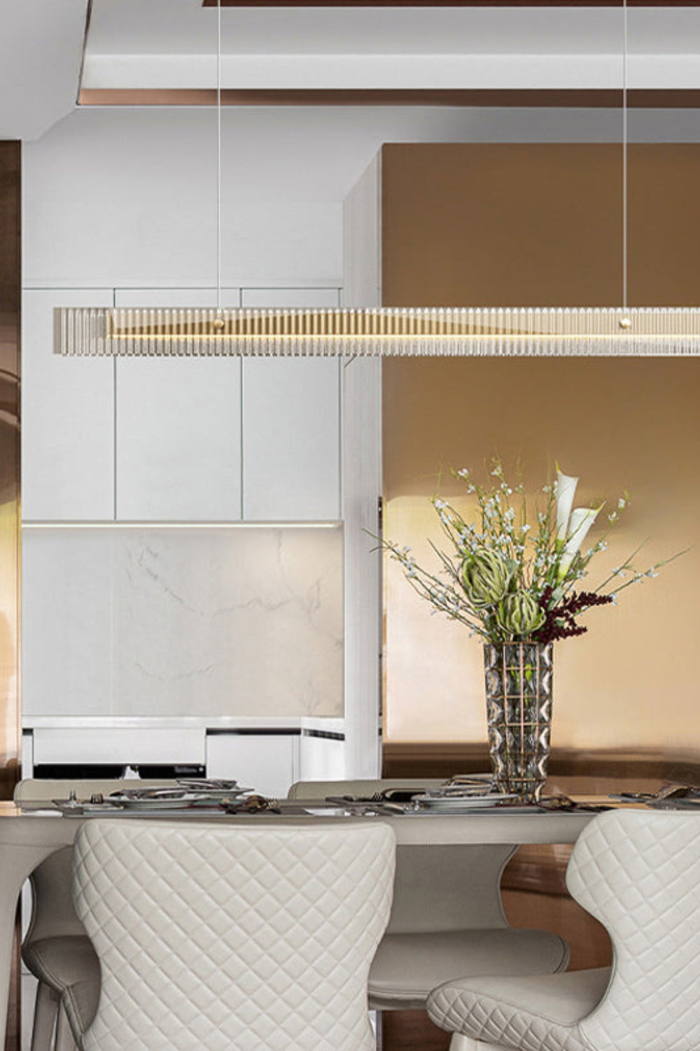 Linear glass chandelier - SamuLighting