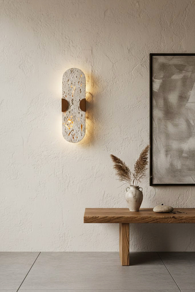 GlowPore Travertine Wall Lamp