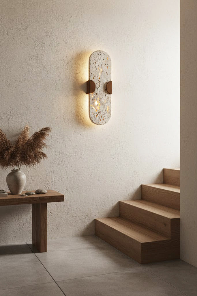 GlowPore Travertine Wall Lamp