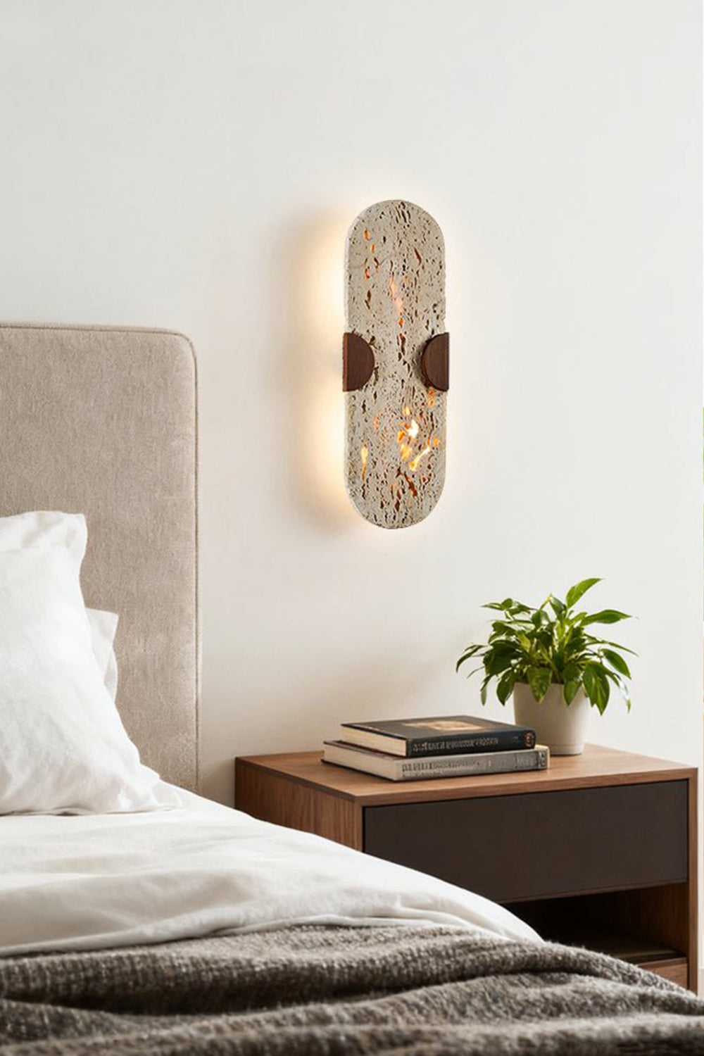 GlowPore Travertine Wall Lamp