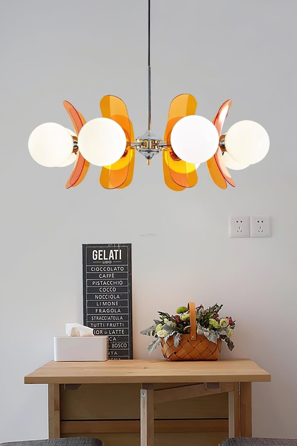 GlowSphere Petal Chandelier