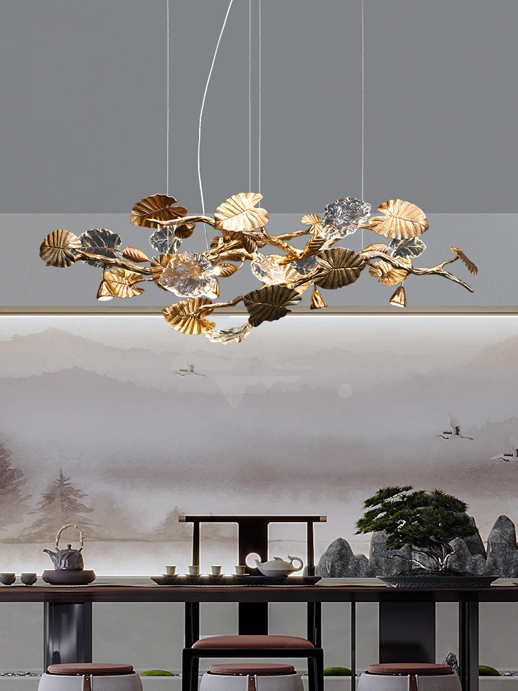 Gold Leaf Chandelier - SamuLighting