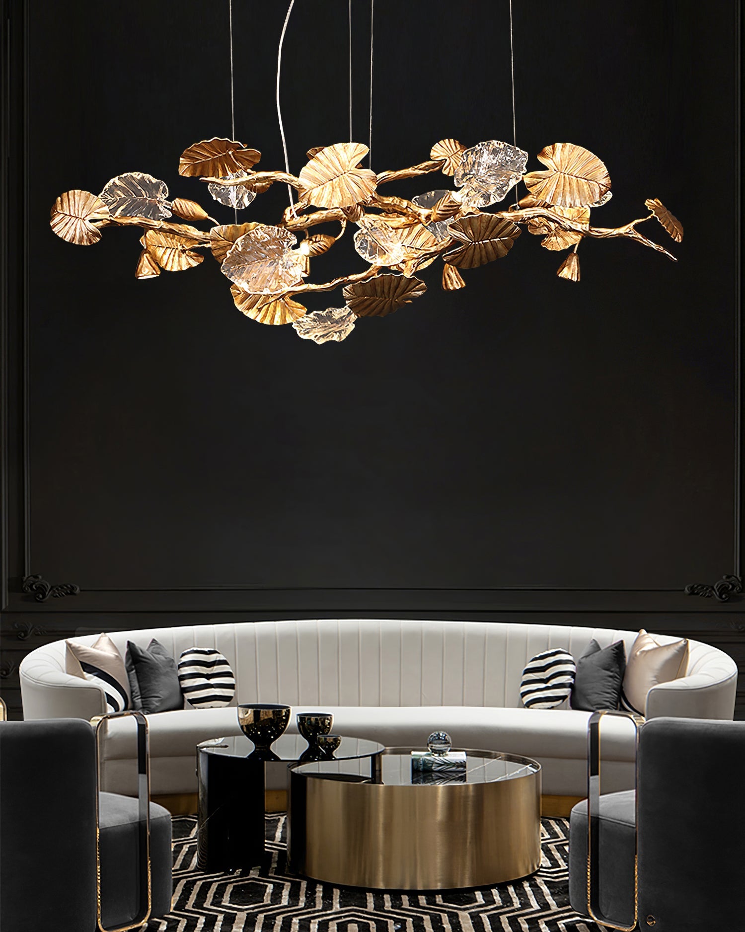 Gold Leaf Chandelier - SamuLighting