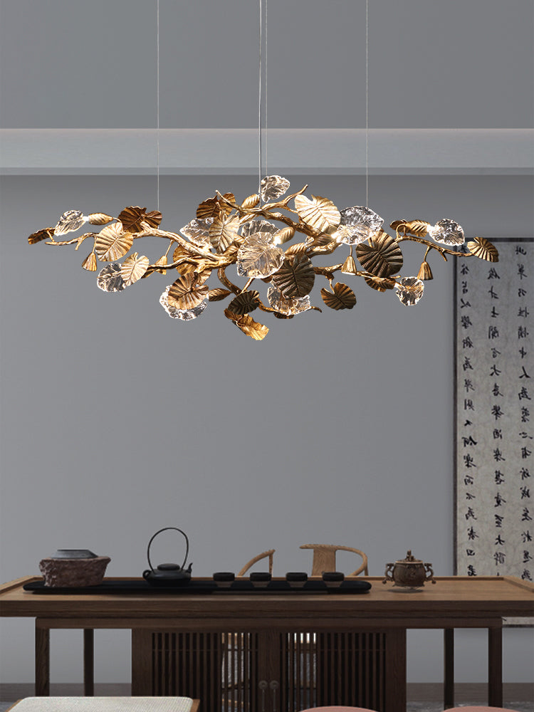 Gold Leaf Chandelier - SamuLighting