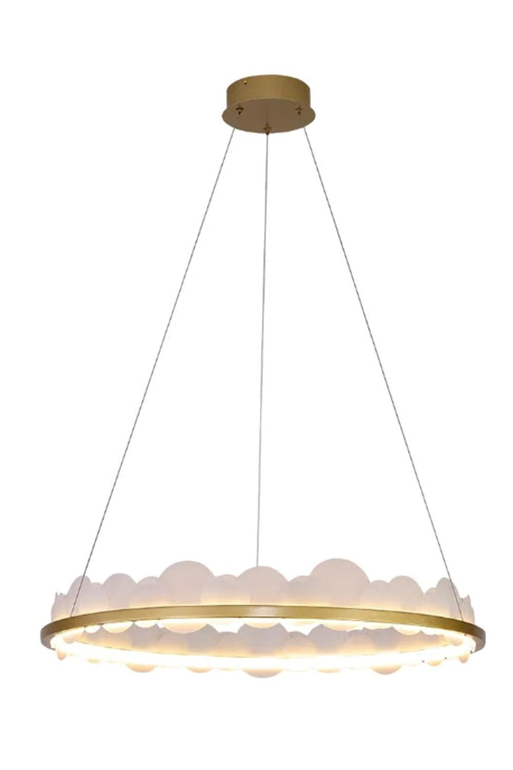 Gold and White Poetry Chandelier - SamuLighting