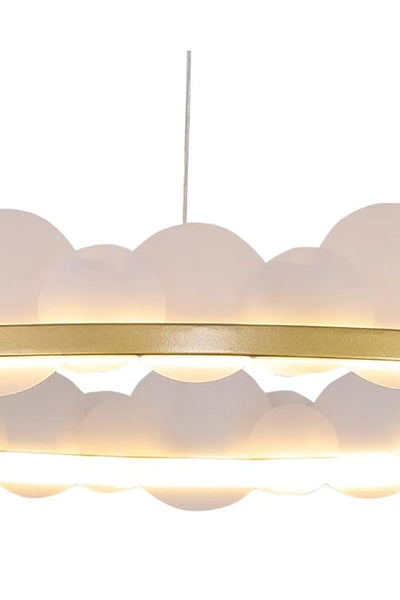 Gold and White Poetry Chandelier - SamuLighting