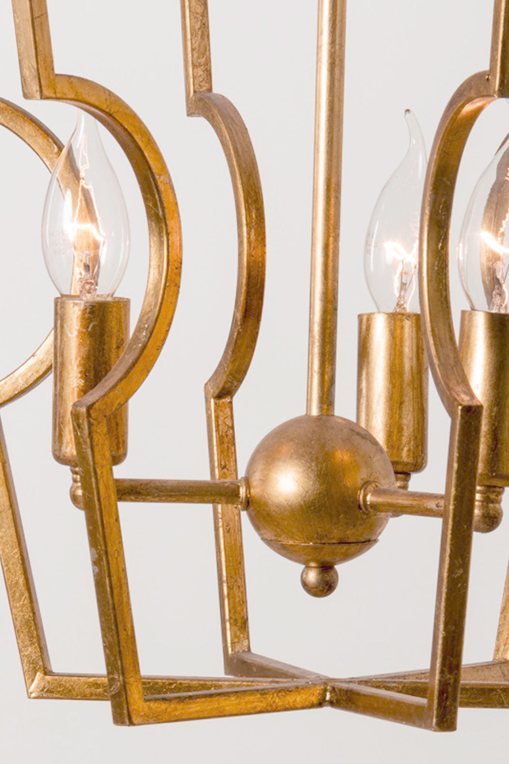 Golden Frame Lantern Chandelier