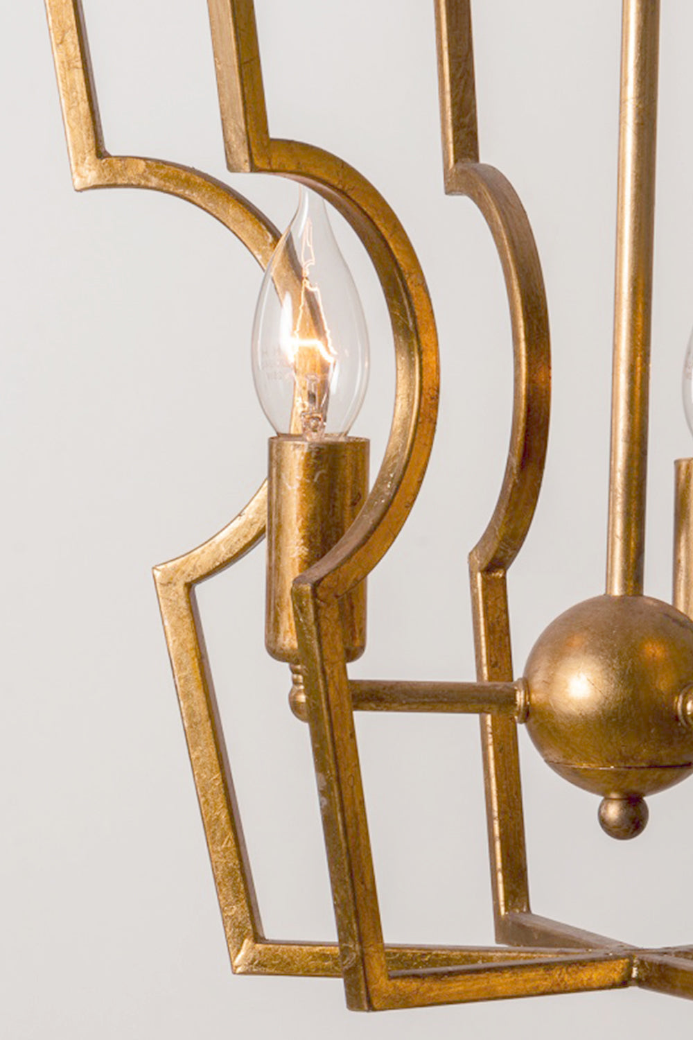 Golden Frame Lantern Chandelier