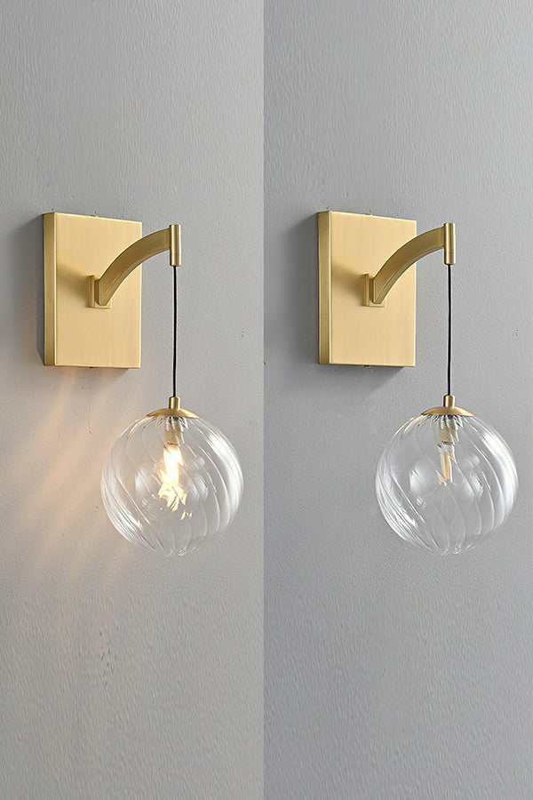 Golden Globe Wall Light