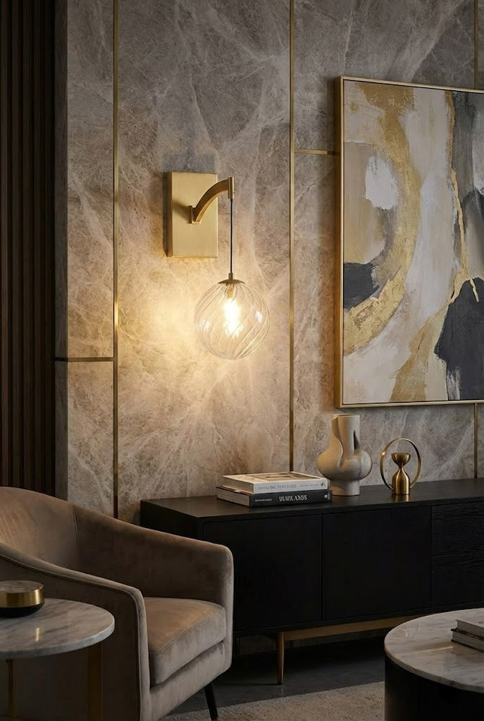 Golden Globe Wall Light