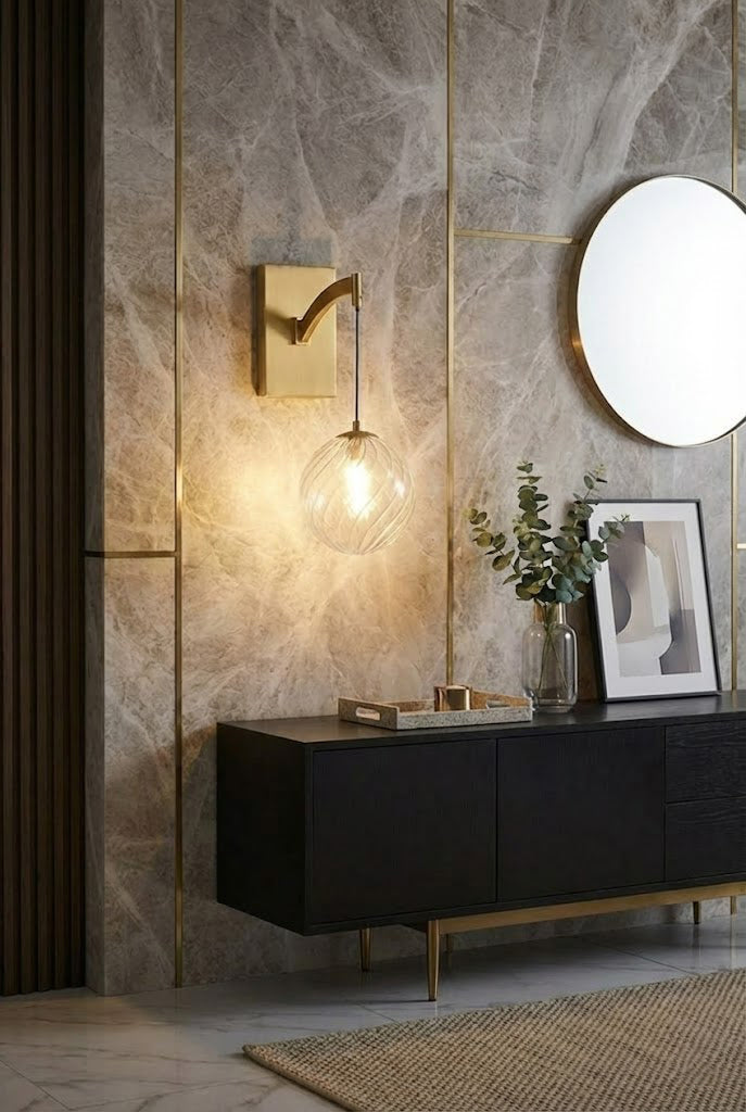 Golden Globe Wall Light