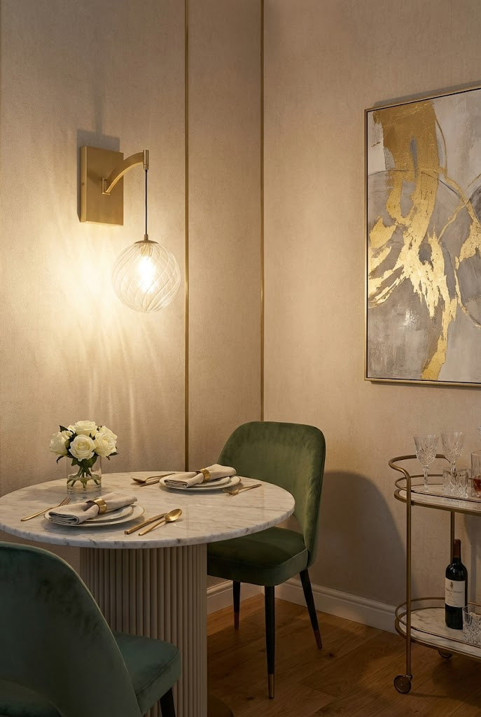 Golden Globe Wall Light