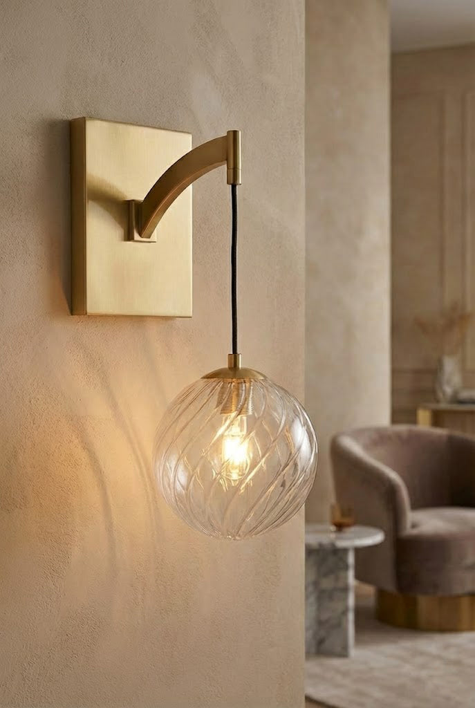 Golden Globe Wall Light