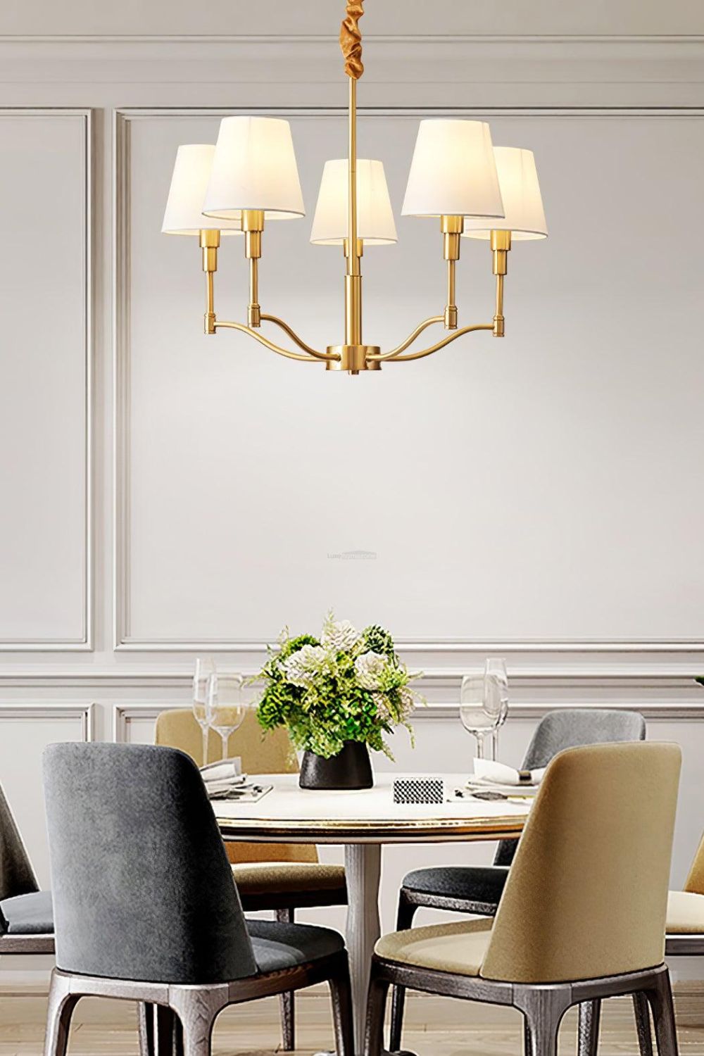 Golden Luxe Mid-Century Chandelier