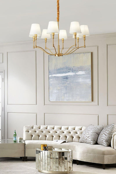 Golden Luxe Mid-Century Chandelier