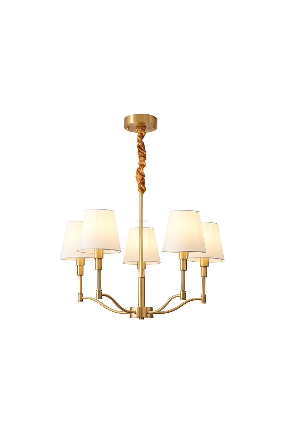 Golden Luxe Mid-Century Chandelier