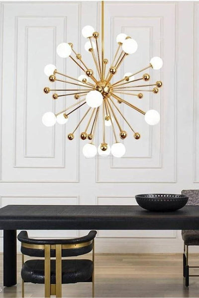 Golden Orbit Sphere Chandelier