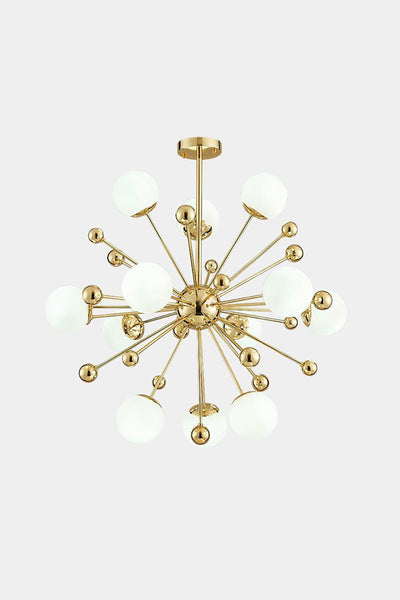 Golden Orbit Sphere Chandelier