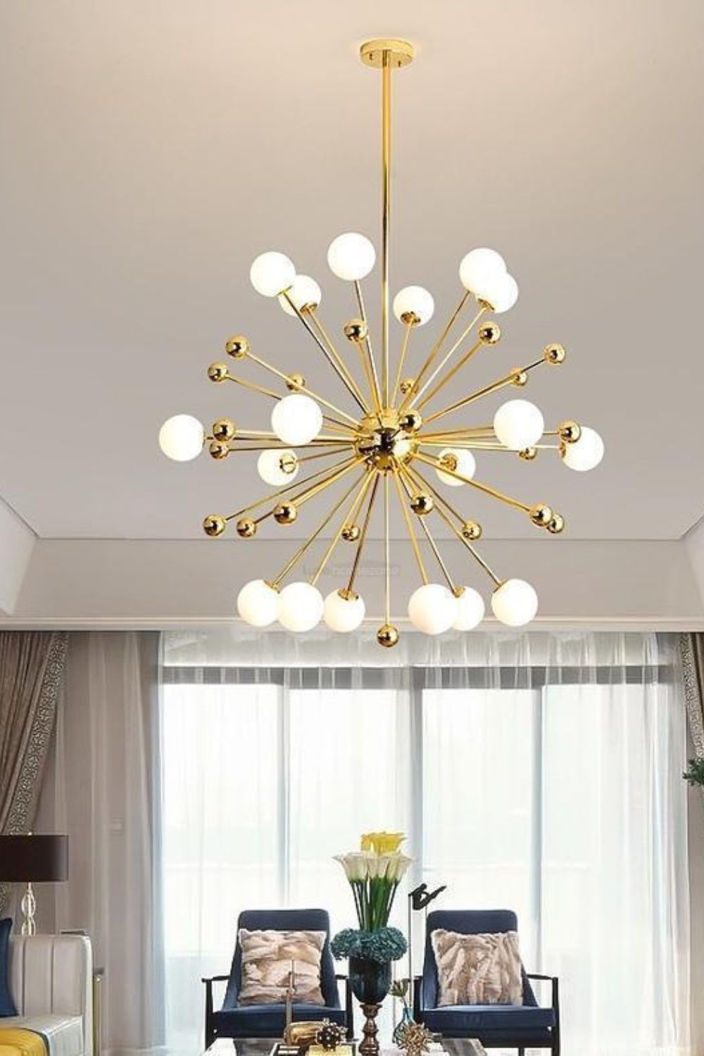 Golden Orbit Sphere Chandelier