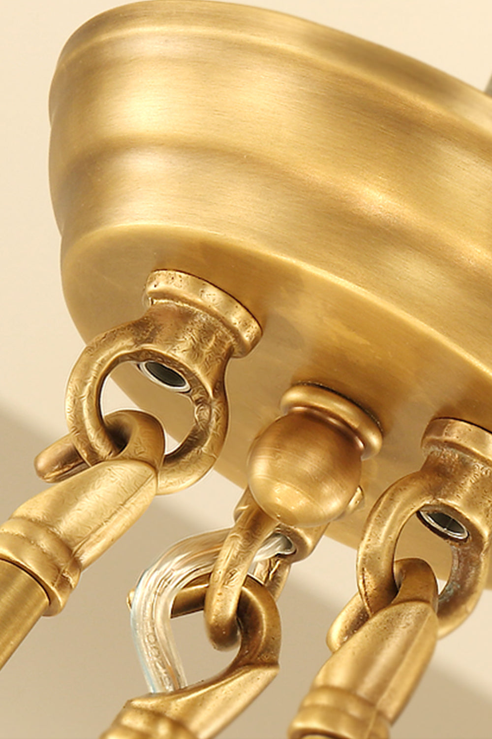 Golden Ring Candle-Arm Chandelier