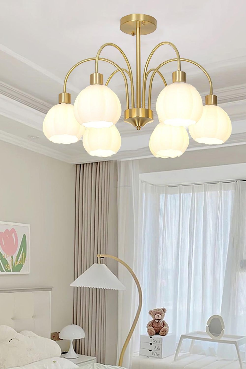 Golden Tulip Pendant Chandelier