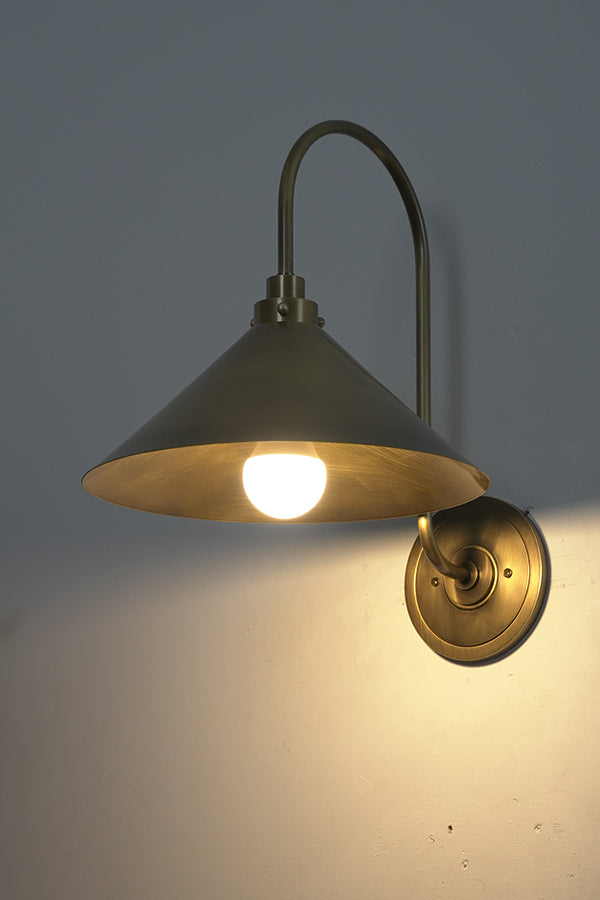 Gooseneck Cone Wall Sconce