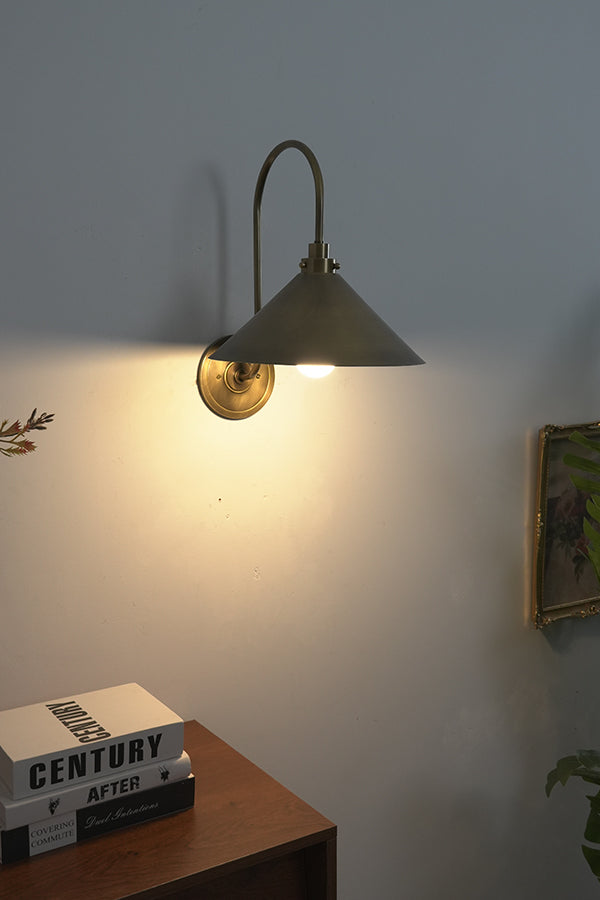 Gooseneck Cone Wall Sconce
