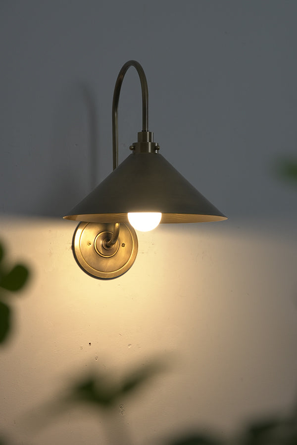 Gooseneck Cone Wall Sconce