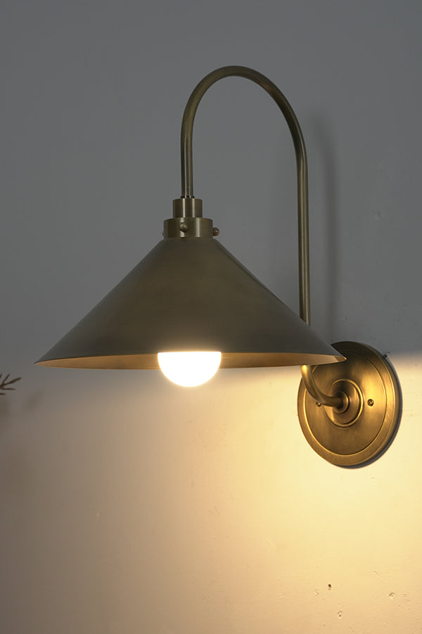 Gooseneck Cone Wall Sconce