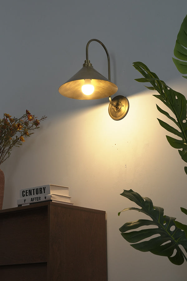 Gooseneck Cone Wall Sconce