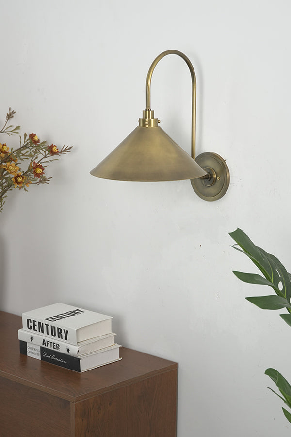Gooseneck Cone Wall Sconce