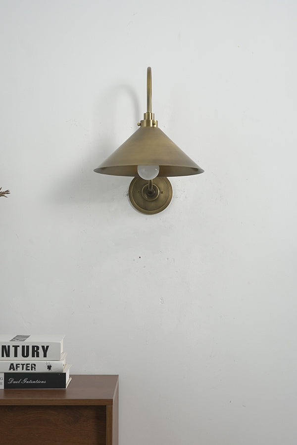 Gooseneck Cone Wall Sconce