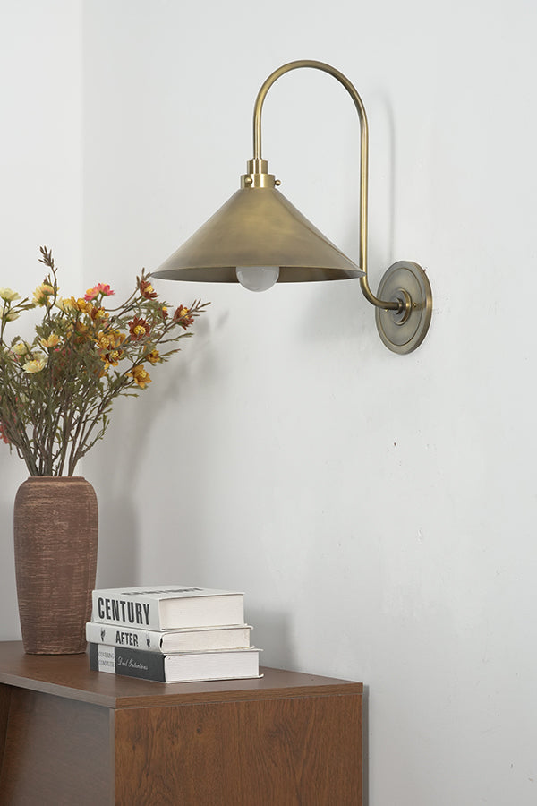 Gooseneck Cone Wall Sconce