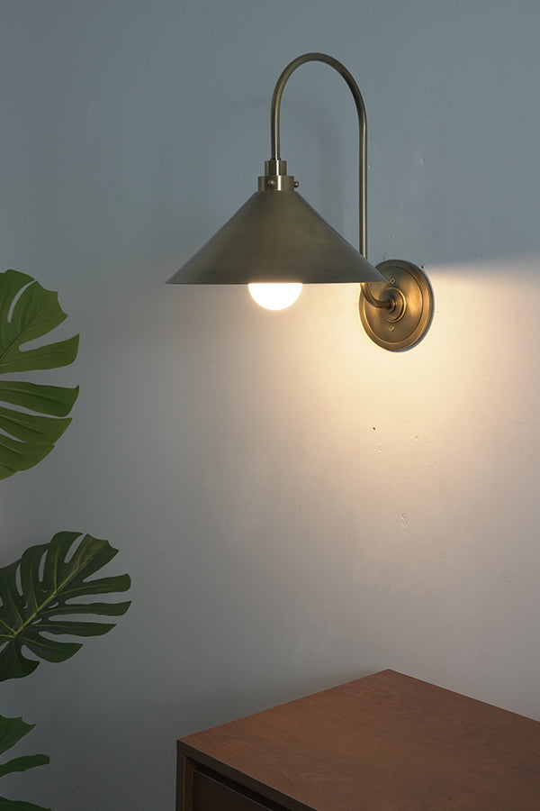 Gooseneck Cone Wall Sconce