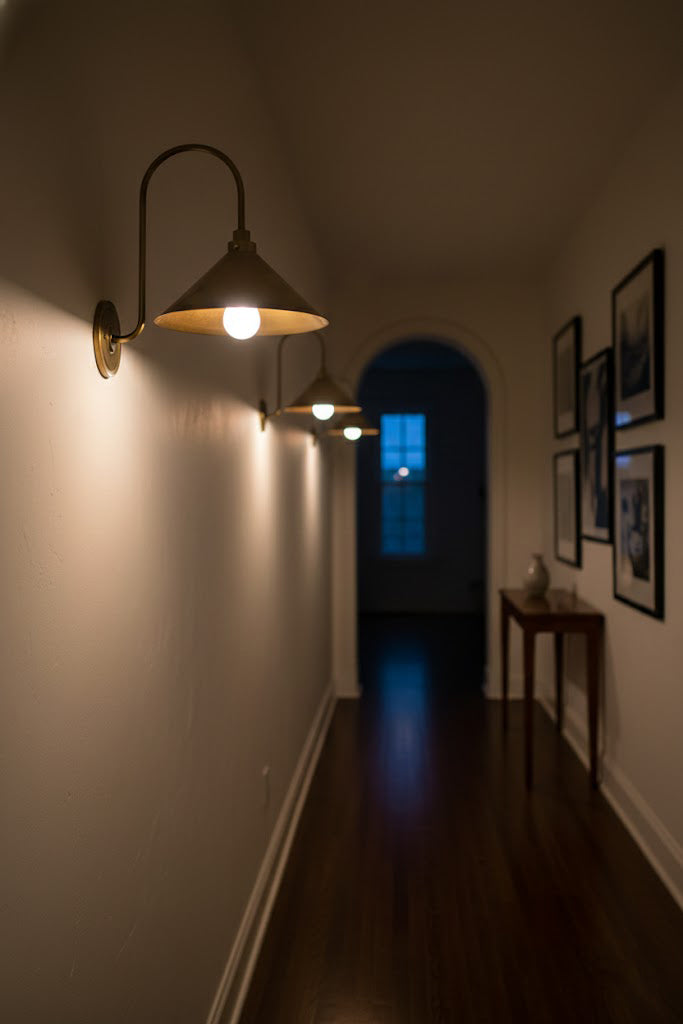 Gooseneck Cone Wall Sconce