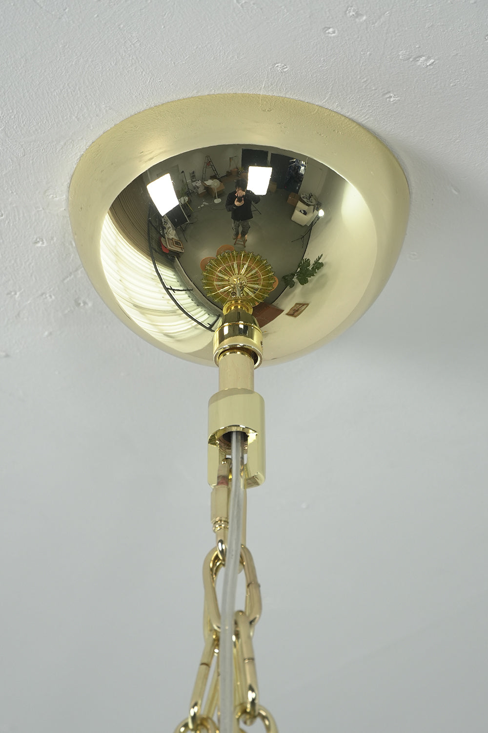Green Glacier Tier Chandelier |Metal detail | Samu Lamp