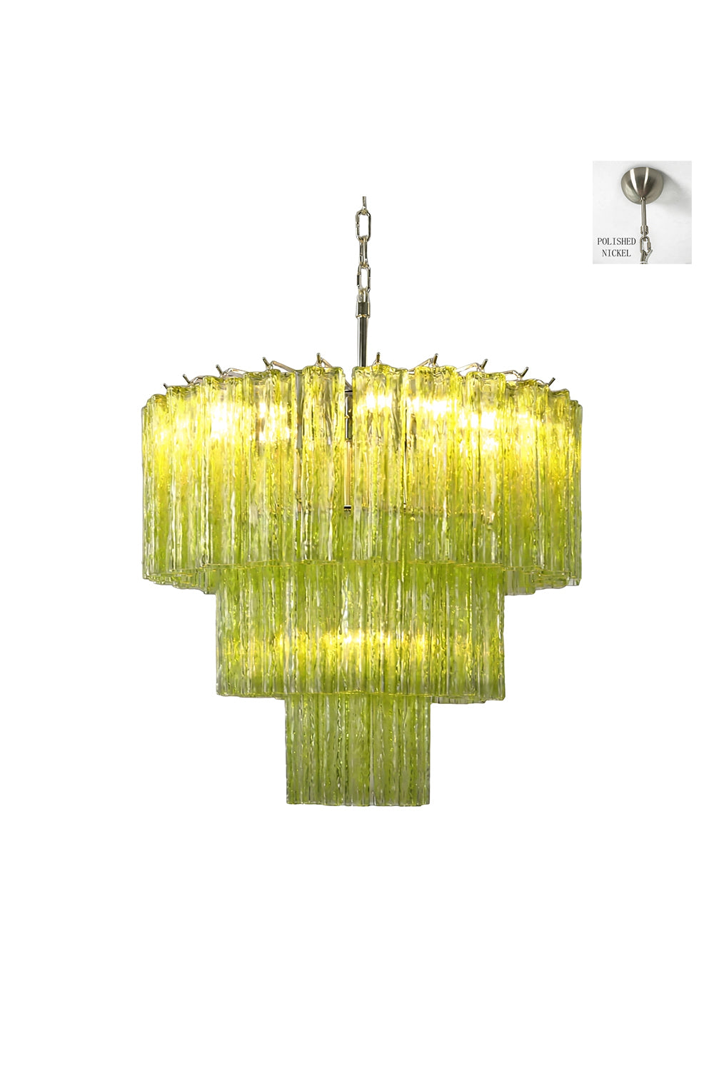 Green Glacier Tier Chandelier Samu Lamp