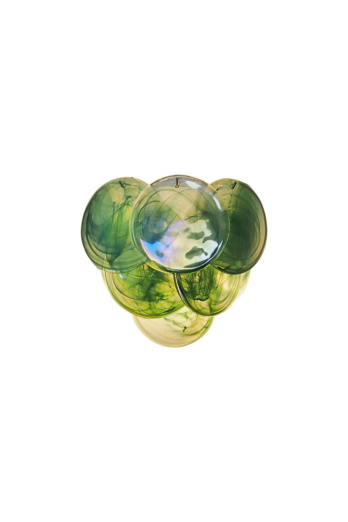 Green Art Glass Discs Wall Lamp | SamuLighting