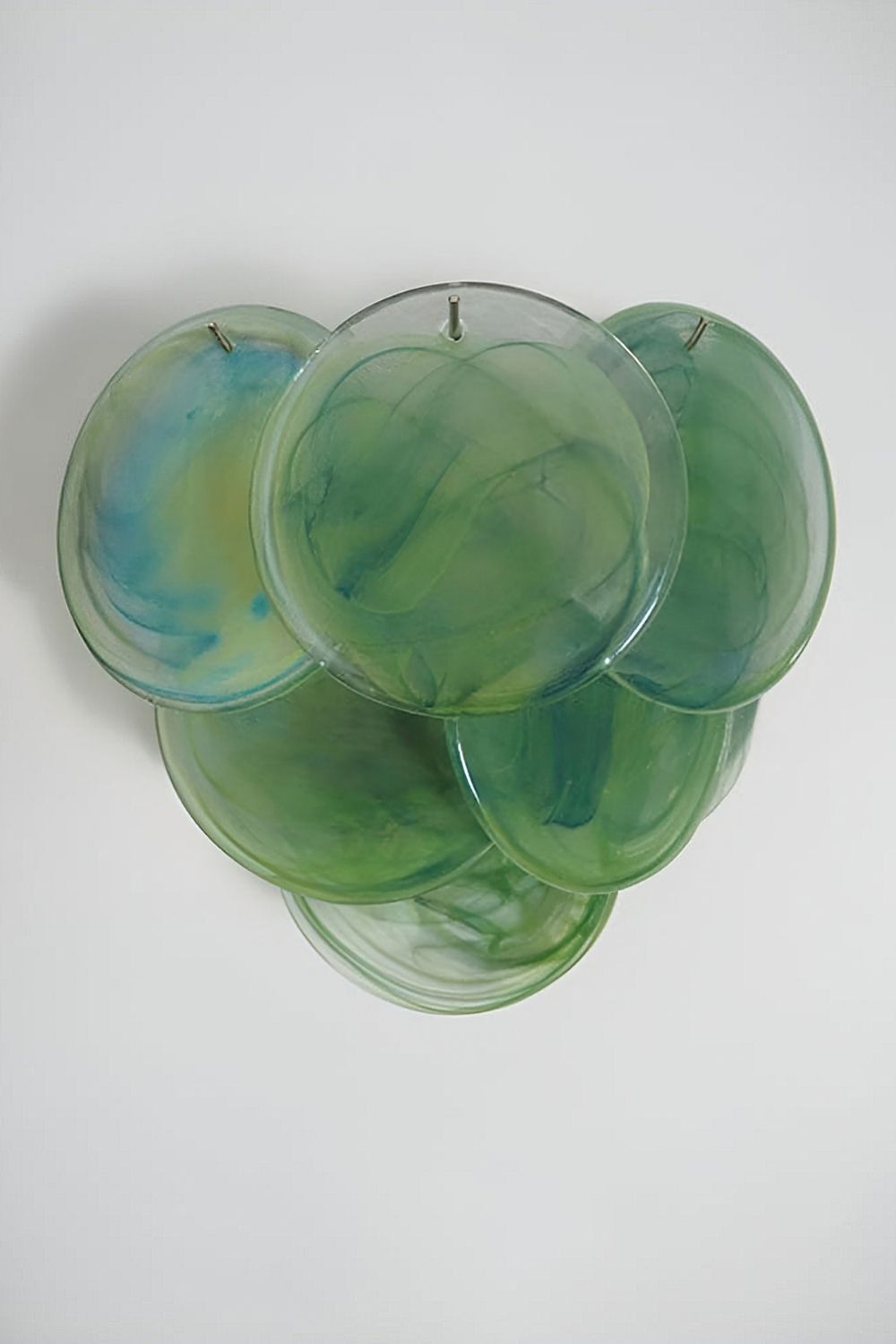 Green Murano Glass Discs Wall Lamp