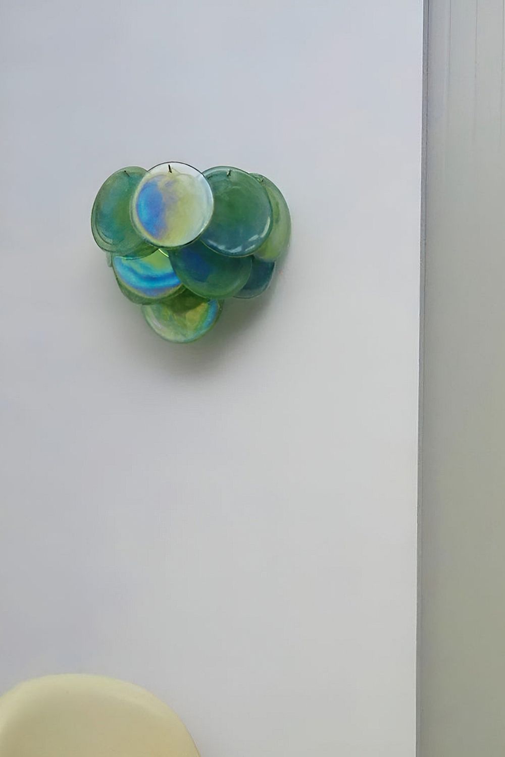 Green Murano Glass Discs Wall Lamp