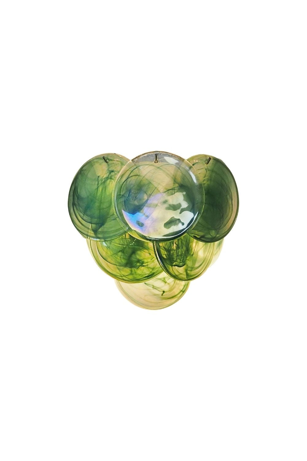 Green Murano Glass Discs Wall Lamp