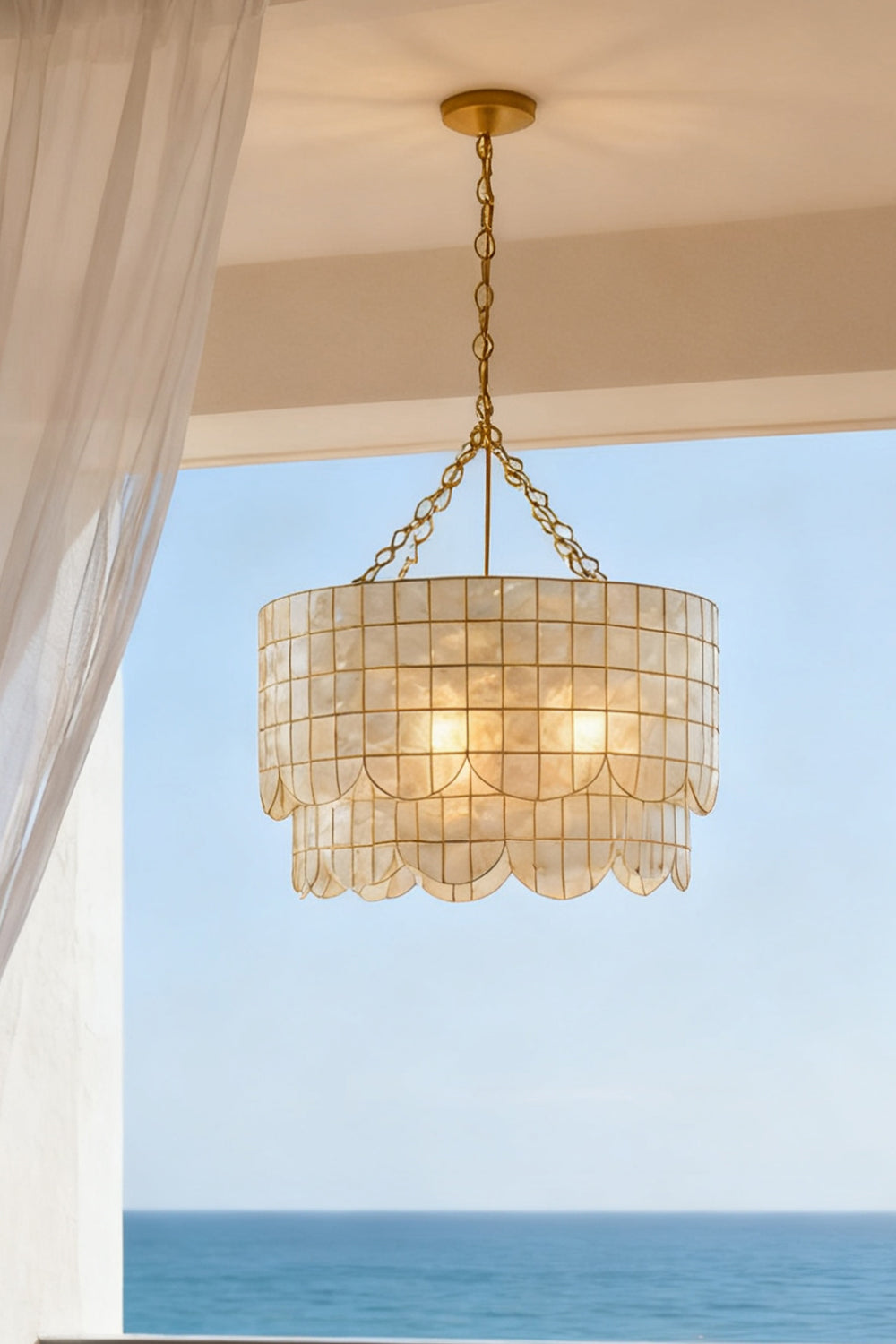 Hailee Capiz Chandelier