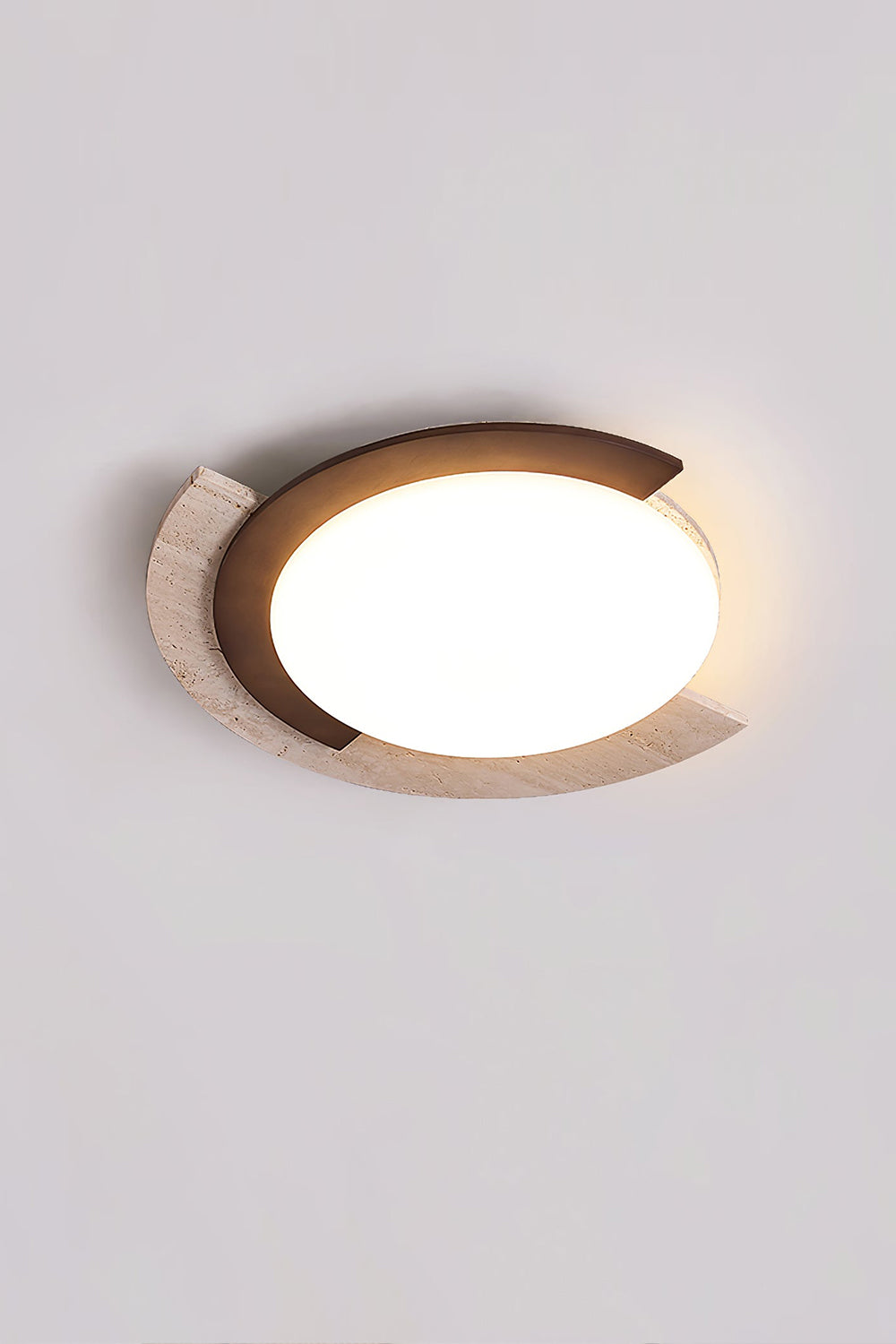 Halo Travertine Ceiling Light