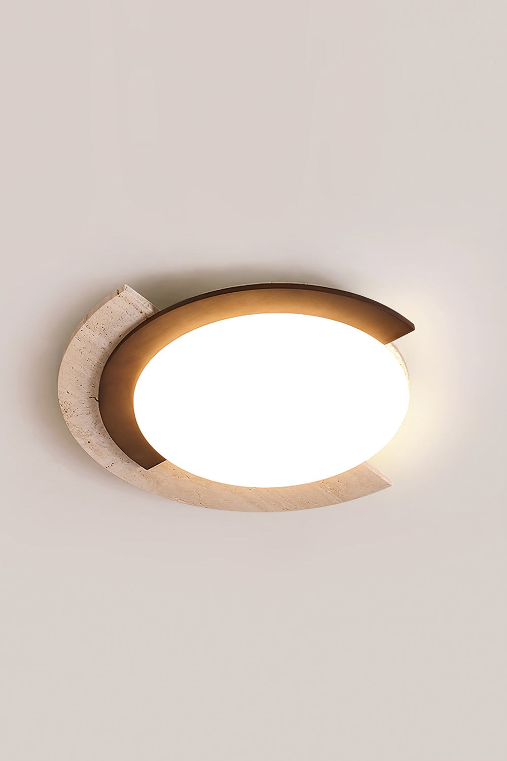 Halo Travertine Ceiling Light