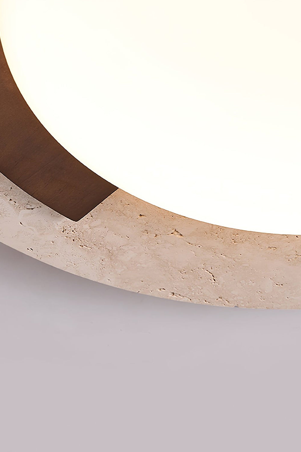 Halo Travertine Ceiling Light