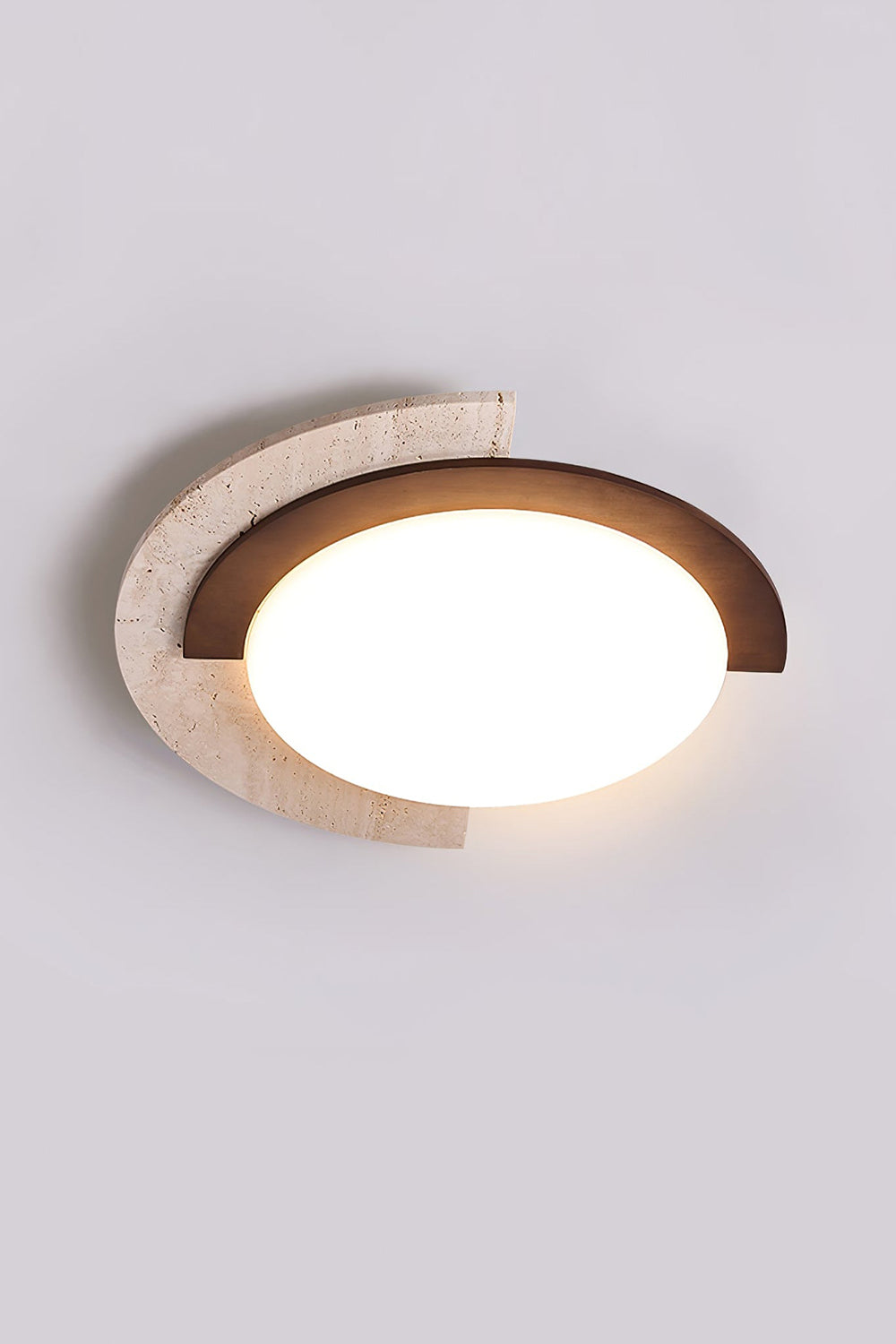 Halo Travertine Ceiling Light